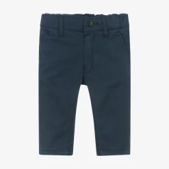 BOSS Boys Navy Blue Cotton Chino Trousers Sale