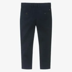 Tommy Hilfiger Boys Navy Blue Cotton Chino Trousers Outlet