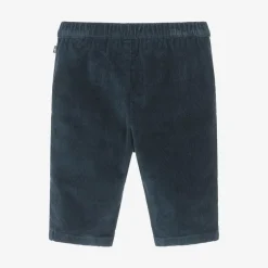 Petit Bateau Boys Navy Blue Cotton Corduroy Trousers New