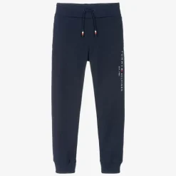 Tommy Hilfiger Boys Navy Blue Cotton Flag Logo Joggers Discount