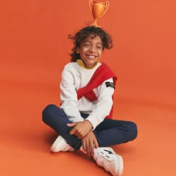 Tommy Hilfiger Boys Navy Blue Cotton Flag Logo Joggers Discount