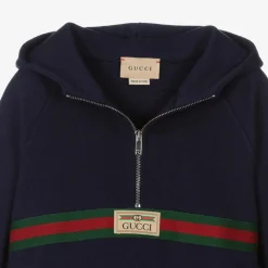 Gucci Boys Navy Blue Cotton Hoodie Best