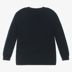 iDO Baby Boys Navy Blue Cotton Knit Sweater Clearance