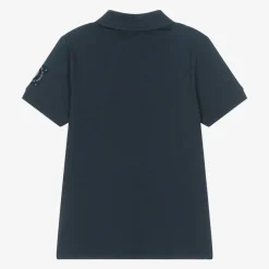 AIGNER Boys Navy Blue Cotton Polo Shirt
