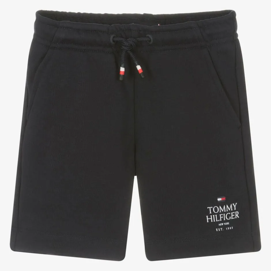 Tommy Hilfiger Boys Navy Blue Cotton Shorts Discount