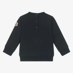 Moncler Enfant Boys Navy Blue Cotton Sweatshirt New