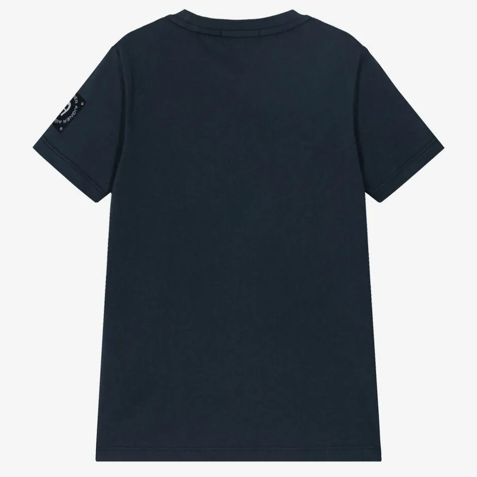 AIGNER Boys Navy Blue Cotton T-Shirt New