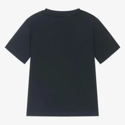 BOSS Boys Navy Blue Cotton T-Shirt Discount