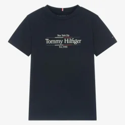 Tommy Hilfiger Boys Navy Blue Cotton T-Shirt Discount