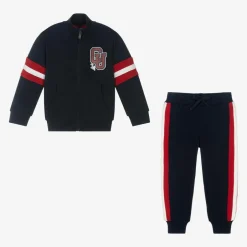 iDO Baby Boys Navy Blue Cotton Varsity Tracksuit Sale