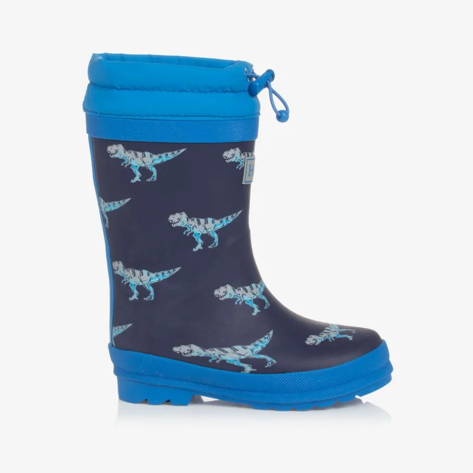 Hatley Boys Navy Blue Dinosaur Rain Boots Sale