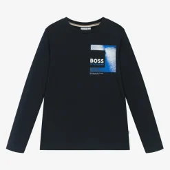 BOSS Boys Navy Blue Dream Big Cotton Top Online