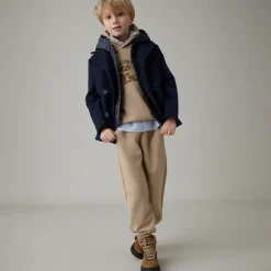 Il Gufo Boys Navy Blue Felted 2-in-1 Coat