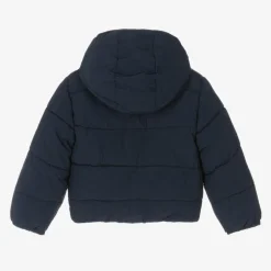 Timberland Boys Navy Blue Hooded Puffer Jacket Outlet