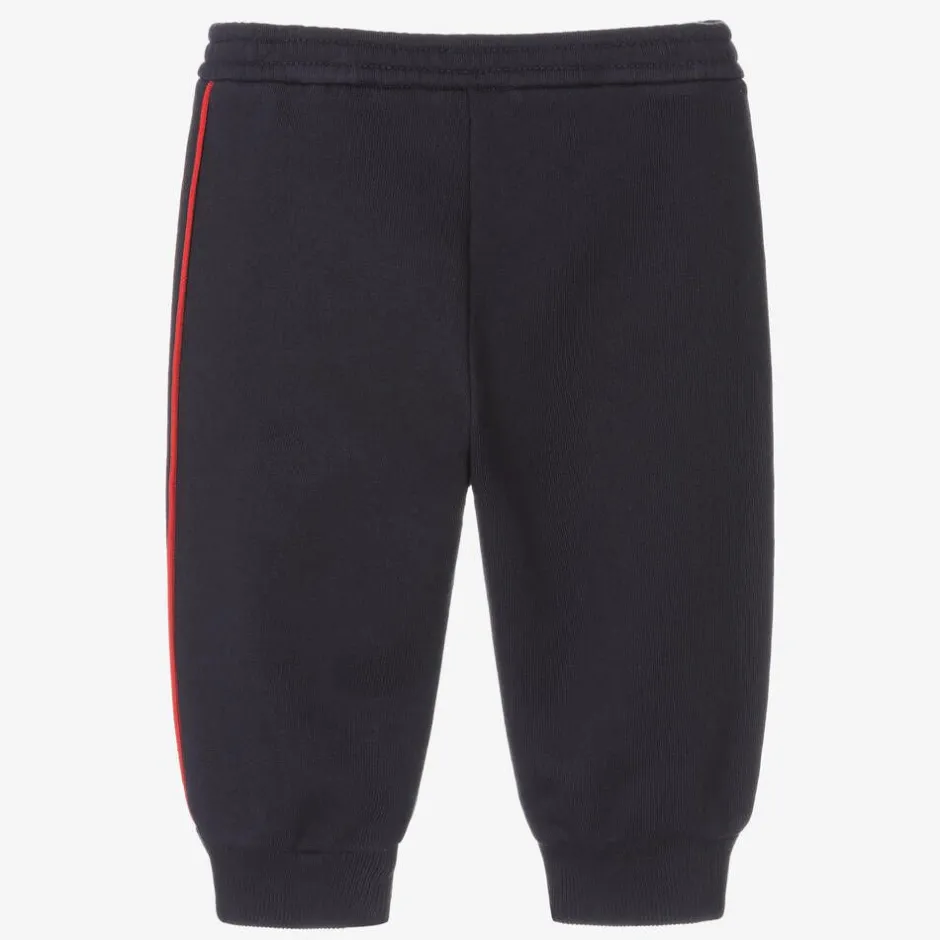 Gucci Boys Navy Blue Logo Joggers Clearance