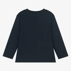 Timberland Boys Navy Blue Logo Print Top Outlet