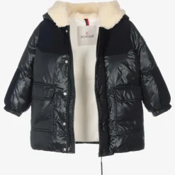 Moncler Enfant Boys Navy Blue Puffer Coat Discount