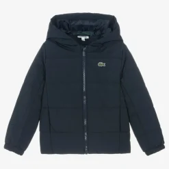 Lacoste Boys Navy Blue Puffer Jacket Clearance
