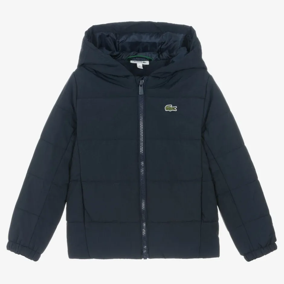 Lacoste Boys Navy Blue Puffer Jacket Clearance