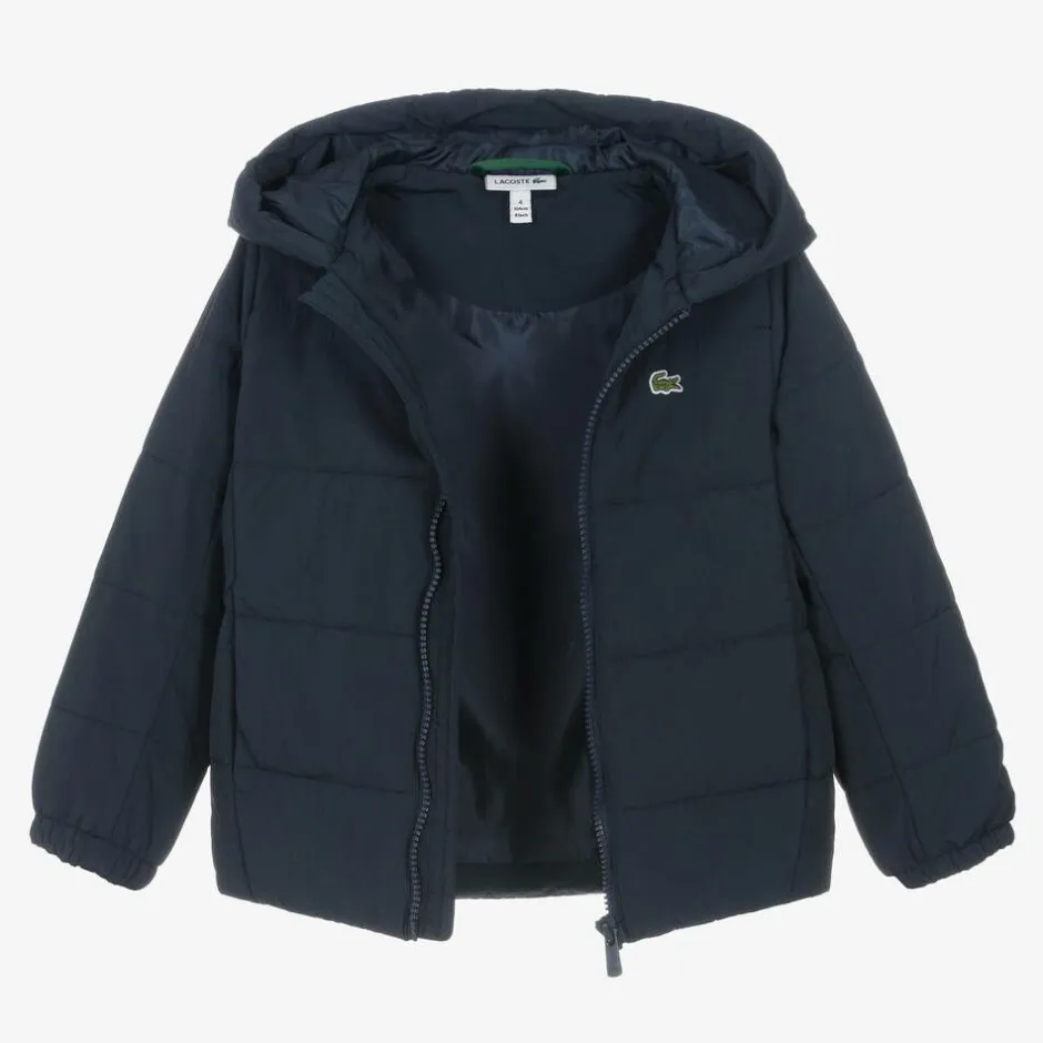 Lacoste Boys Navy Blue Puffer Jacket Clearance