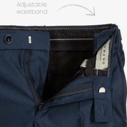 Romano Boys Navy Blue Satin Suit Discount