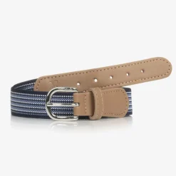 Tutto Piccolo Boys Navy Blue Striped Belt Online