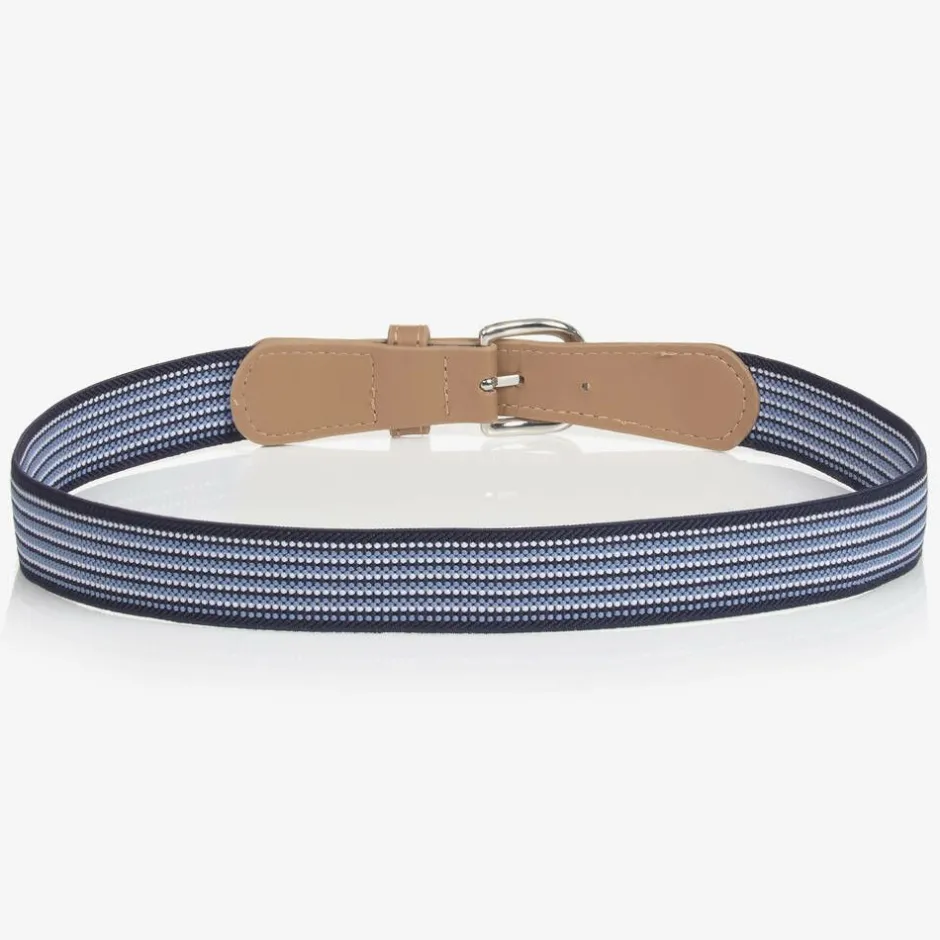 Tutto Piccolo Boys Navy Blue Striped Belt Online