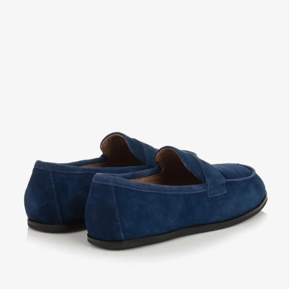 Age of Innocence Boys Navy Blue Suede Leather Loafers Online