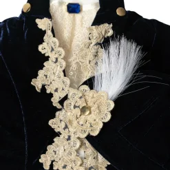 Andreeatex Boys Navy Blue Velvet & Satin Suit New