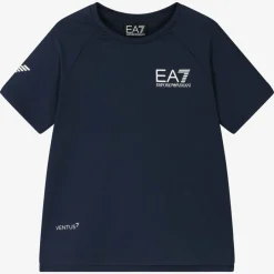 EA7 Emporio Armani Boys Navy Blue Ventus7 Sports T-Shirt Clearance