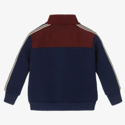 Gucci Boys Navy Blue Zip-Up Top New
