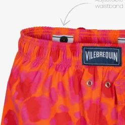 Vilebrequin Boys Orange & Pink Abstract Swim Shorts Best