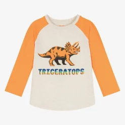 Hatley Boys Orange Cotton Dinosaur Top