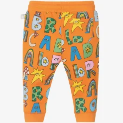 Stella McCartney Kids Boys Orange Cotton Magic Logo Joggers Hot