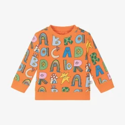 Stella McCartney Kids Boys Orange Cotton Magical Letters Sweatshirt Outlet