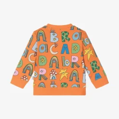 Stella McCartney Kids Boys Orange Cotton Magical Letters Sweatshirt Outlet