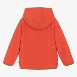 Frugi Boys Orange Fleece Zip-Up Top Discount