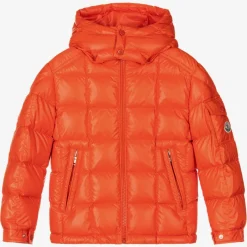 Moncler Enfant Boys Orange Jeff Down Puffer Jacket Sale