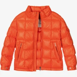 Moncler Enfant Boys Orange Jeff Down Puffer Jacket Sale