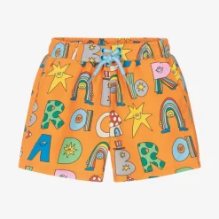 Stella McCartney Kids Boys Orange Magic Swim Shorts Online