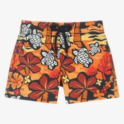 Vilebrequin Boys Orange Tropical Print Swim Shorts Best