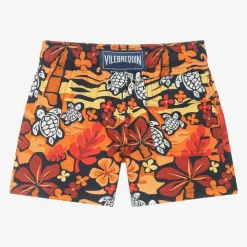 Vilebrequin Boys Orange Tropical Print Swim Shorts Best
