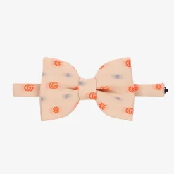 Gucci Boys Pale Pink GG Bow Tie (11cm) Clearance