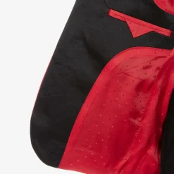 Romano Boys Red & Black Jacquard Suit New