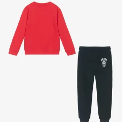 Guess Boys Red & Blue Cotton Tracksuit Clearance