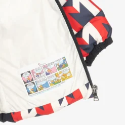 Moncler Enfant Boys Red & Blue Down Padded Eddie Coat