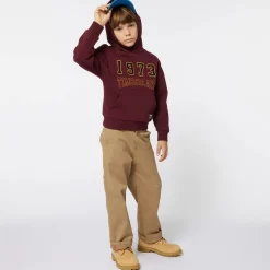 Timberland Boys Red Cotton 1973 Hoodie New