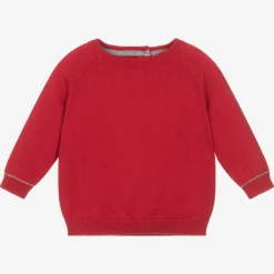 Mayoral Boys Red Cotton Knitted Sweater New