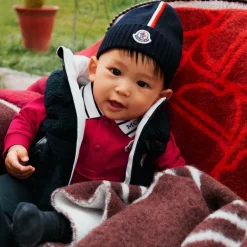 Moncler Enfant Boys Red Cotton Piqué Polo Top