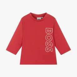 BOSS Boys Red Cotton Top Online